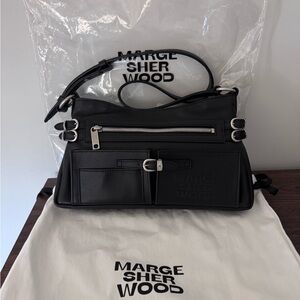 Marge Sherwood Flat Pocket Shoulder Bag (black)